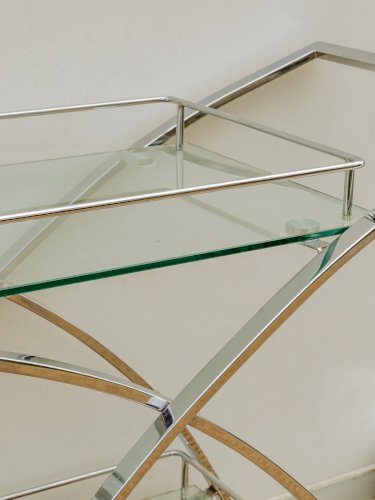 Anouk, la desserte chromée en verre N°224