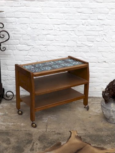 Anouk, la desserte en chêne et en céramique N°243