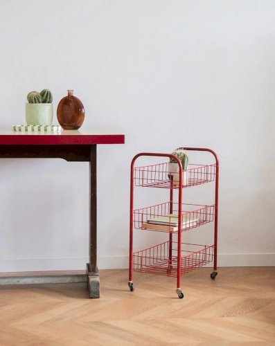 Anouk, la desserte en métal rouge N°168