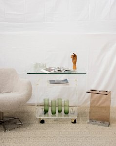 Anouk, the glass and plexiglass side table N°181