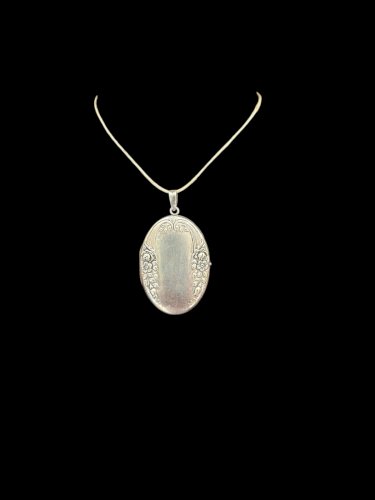 Antic Locket-Ancien important médaillon floral souvenir art déco 1925 vintage