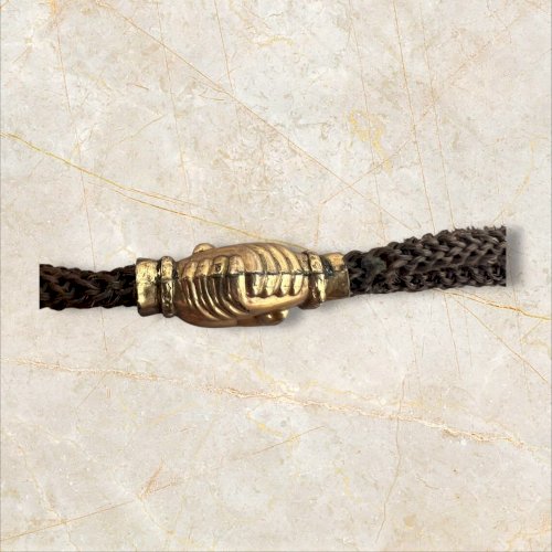 Antic victorian watch chaîn Pocket Real Hair 19 Eme  Siècle Amitié Souvenir