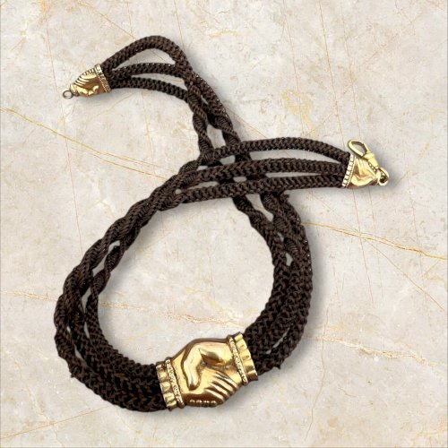 Antic victorian watch chaîn Pocket Real Hair 19 Eme  Siècle Amitié Souvenir
