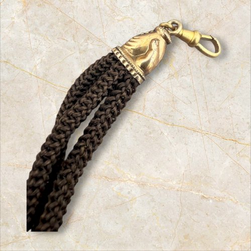Antic victorian watch chaîn Pocket Real Hair 19 Eme  Siècle Amitié Souvenir