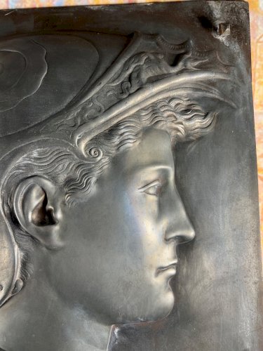 Antique Athena Relief  19th C Neoclassical Wall Sculpture After Cesare Ceribelli