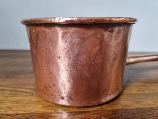 Antique Cassotte / Couade en cuivre rosé 