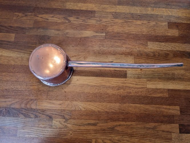 Antique Cassotte / Couade en cuivre rosé 