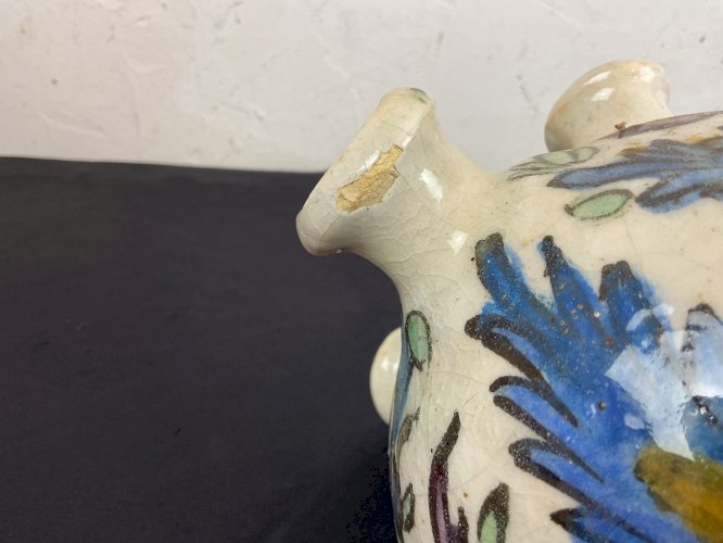 ANTIQUE PERSAN CRUCHE EN CERAMIQUE VERNISSEE ART KADJAR ISLAMIQUE QAJAR PERSE