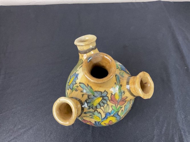 ANTIQUE PERSAN CRUCHE EN CERAMIQUE VERNISSEE ART KADJAR ISLAMIQUE QAJAR PERSE