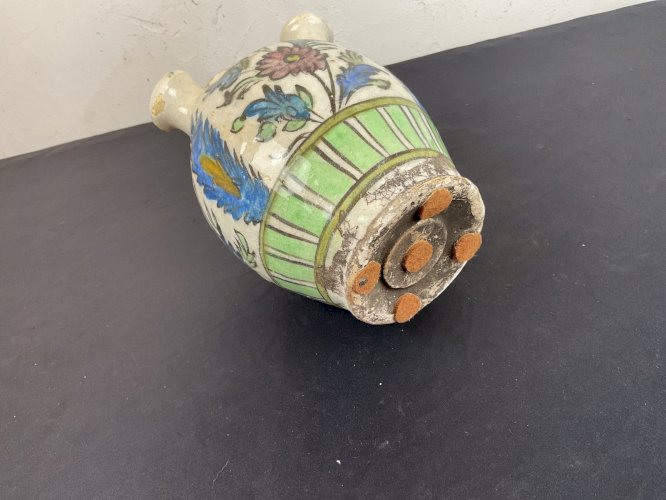 ANTIQUE PERSAN CRUCHE EN CERAMIQUE VERNISSEE ART KADJAR ISLAMIQUE QAJAR PERSE
