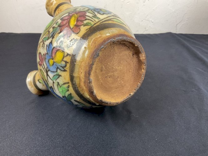 ANTIQUE PERSAN CRUCHE EN CERAMIQUE VERNISSEE ART KADJAR ISLAMIQUE QAJAR PERSE