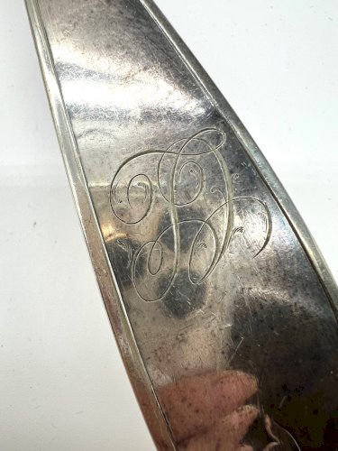 Antique Silverplate Punch Ladle – Brown & Brothers – Monogram – c.1880s