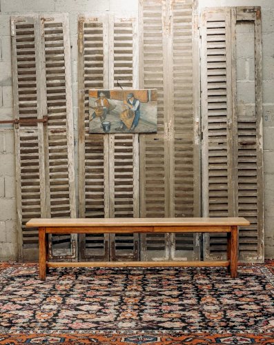 Antoine, le banc en bois massif clair N°251