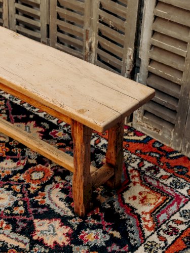 Antoine, le banc en bois massif clair N°251