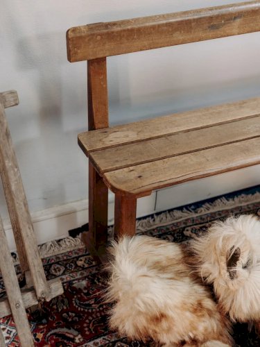 Antoine, le grand banc en bois clair N°277