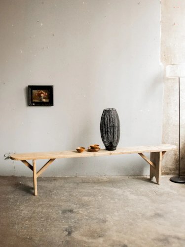 Antoine, le grand banc en bois clair N°299