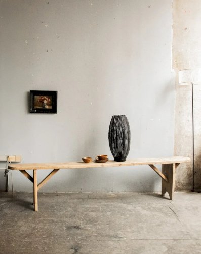 Antoine, le grand banc en bois clair N°299