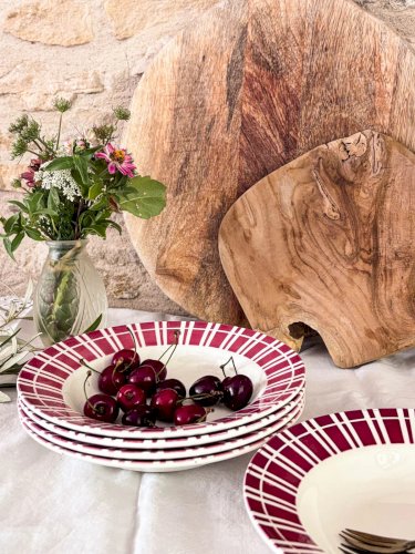 Antoinette, le lot de 5 assiettes creuses en faïence N°192