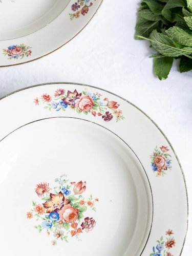 Antoinette, le lot de 5 assiettes Sarreguemines N°118