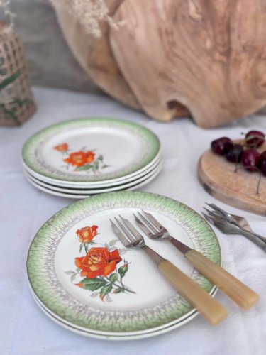 Antoinette, le lot de 6 assiettes à dessert N°196