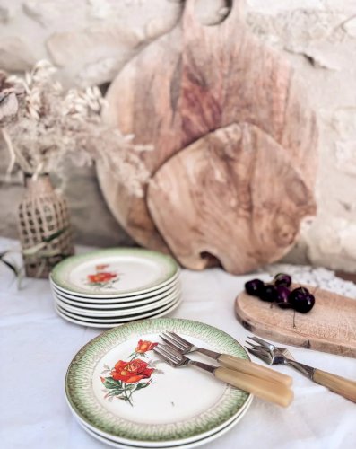 Antoinette, le lot de 6 assiettes à dessert N°196