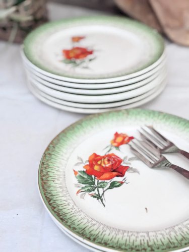 Antoinette, le lot de 6 assiettes à dessert N°196