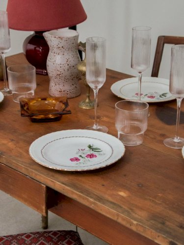 Antoinette, le lot de 6 assiettes à fleurs N°209