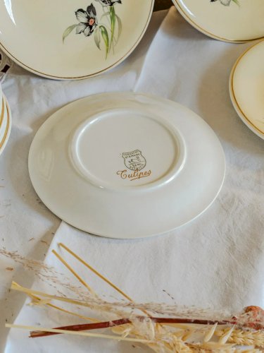 Antoinette, l'ensemble de 12 assiettes à dessert N°225