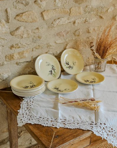 Antoinette, l'ensemble de 12 assiettes à dessert N°225