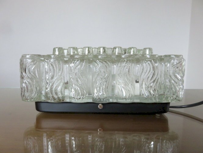 APPLIQUE EN VERRE TEXTURE EPAIS ANNEES 50 60 