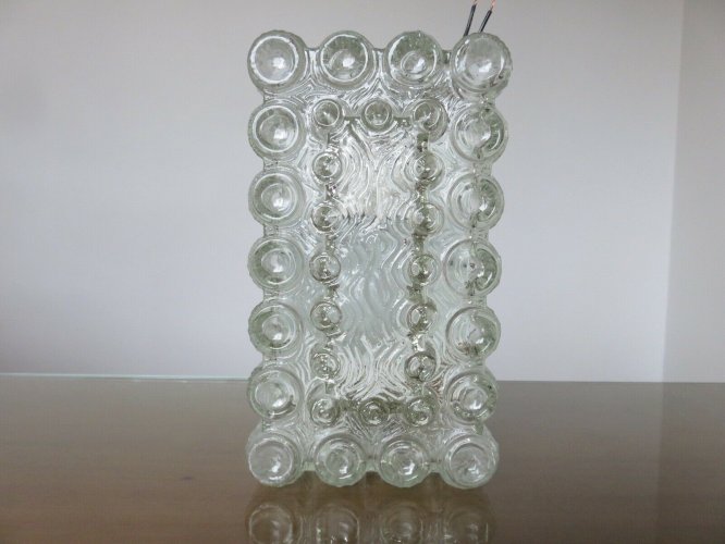 APPLIQUE EN VERRE TEXTURE EPAIS ANNEES 50 60 