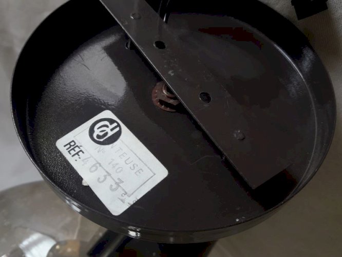 Applique lampe monteuse dd n°140 vintage globe « fumé » disderot delmas