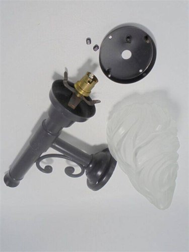 Applique torche globe flamme