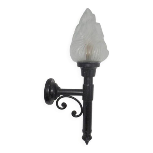 Applique torche globe flamme