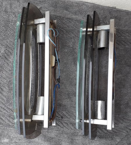 Paire d'appliques verre Véca