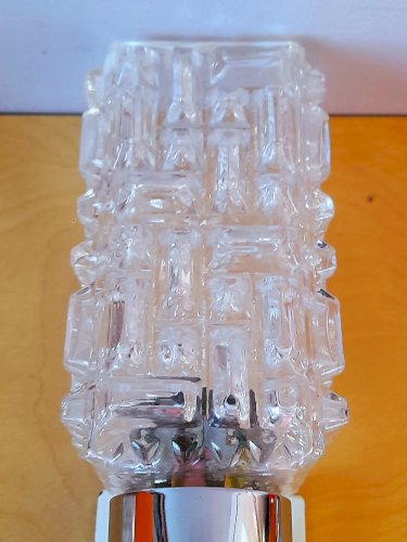 Appliques en verre et métal chromé Targetti 1970