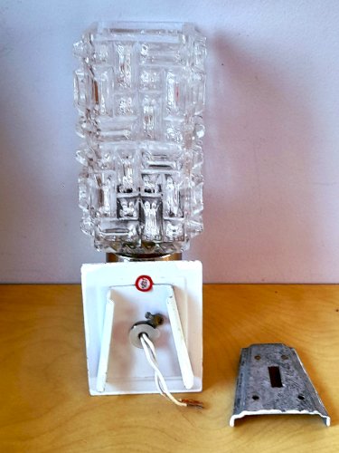 Appliques en verre et métal chromé Targetti 1970