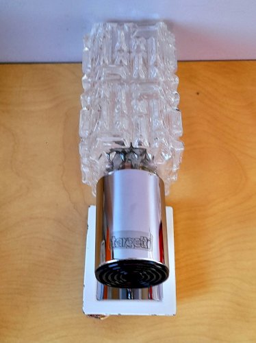 Appliques en verre et métal chromé Targetti 1970