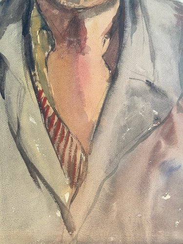 Aquarelle ancienne, signée, Edmond Valès, orientaliste, daté de 1939.