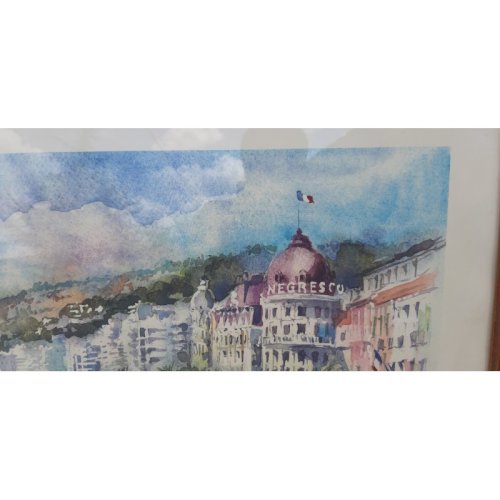 Aquarelle de Nice signé : Anfissem
