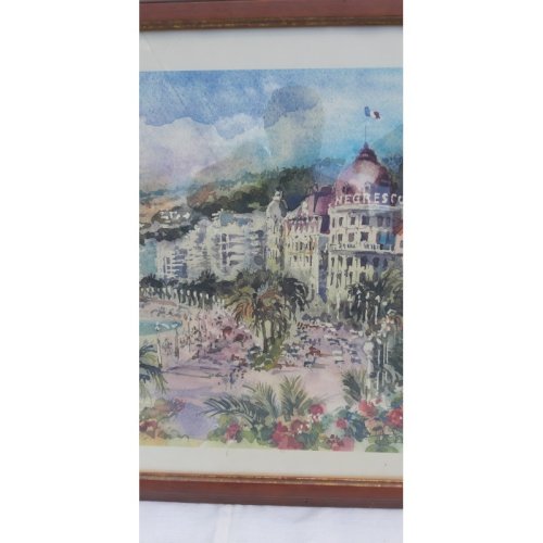 Aquarelle de Nice signé : Anfissem