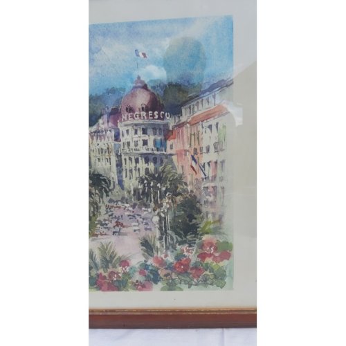 Aquarelle de Nice signé : Anfissem