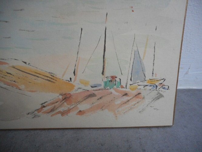 AQUARELLE DE SETE SIGNEE SHUNGO SEKIGUCHI 1911-2002