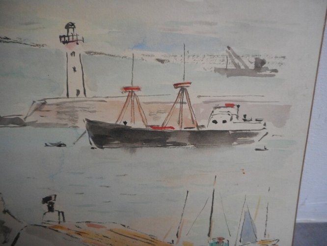 AQUARELLE DE SETE SIGNEE SHUNGO SEKIGUCHI 1911-2002