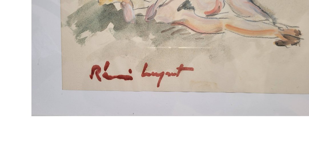 Aquarelle « femme nue » Rémi Leyrat