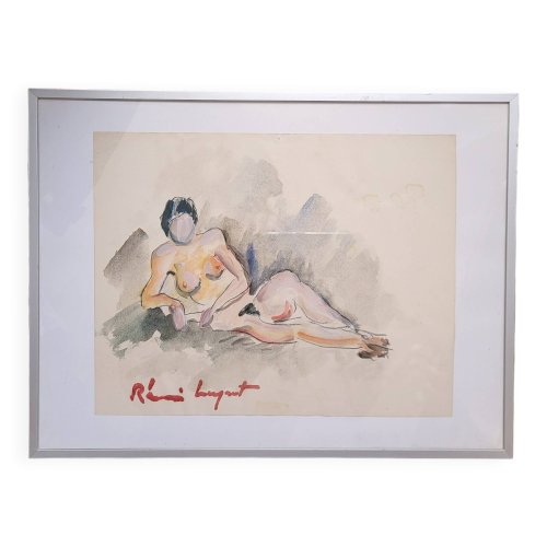 Aquarelle « femme nue » Rémi Leyrat