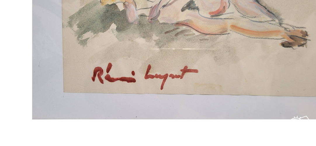 Aquarelle « femme nue » Rémi Leyrat