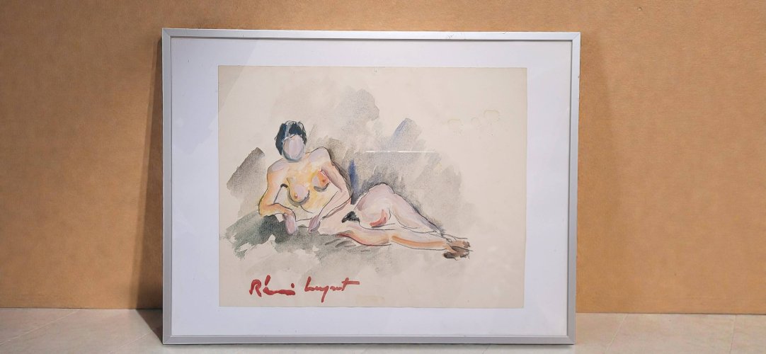 Aquarelle « femme nue » Rémi Leyrat