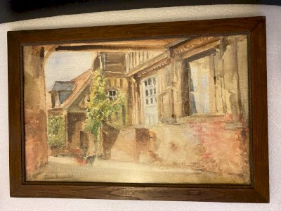 aquarelle maison village Normandie ? laure BROUARDEL