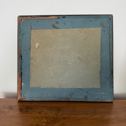 Aquarelle  papier scène d'intérieur bourgeois Eugènes Charles Picou XIXe A5687